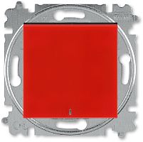 Выключатель с подсветкой без рамки ABB EPJ Levit 1-кл. красный/дымчатый чёрный картинка